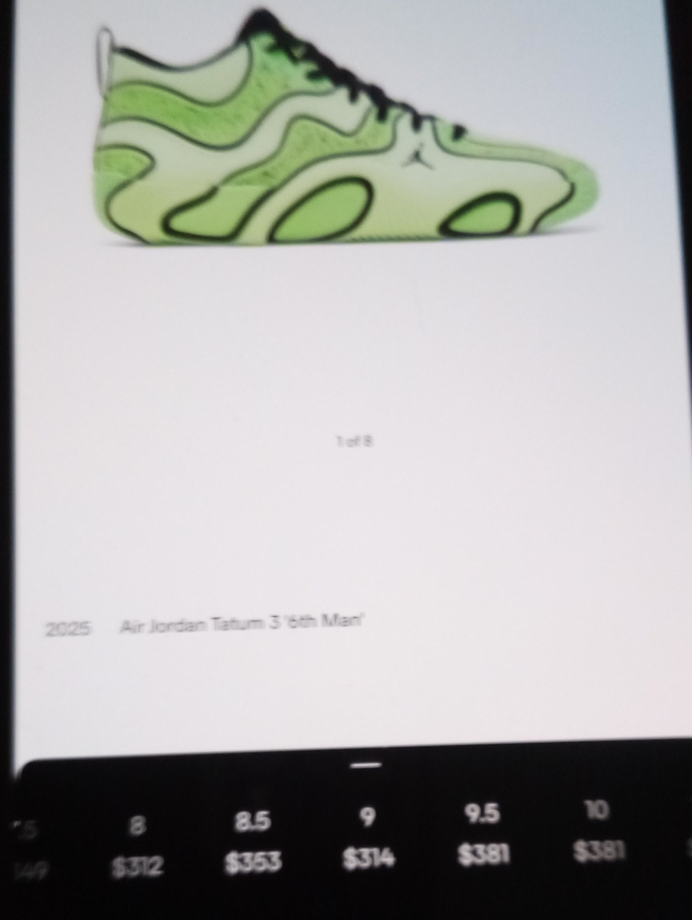 Jordan Tatum 3 6th Man Size 11 Men Item 3